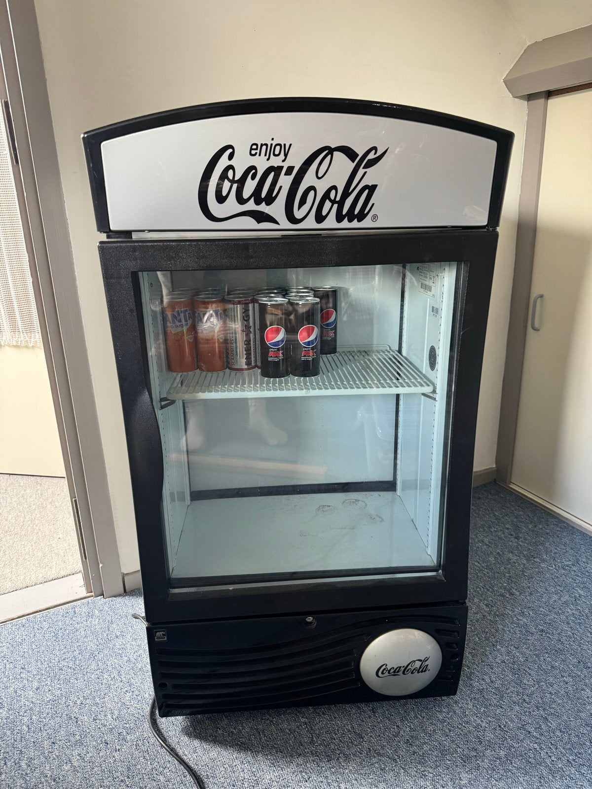 Coca-Cola mini koelkast, Ophalen of Verzenden, Minder dan 75 liter, Zonder vriesvak, Gebruikt