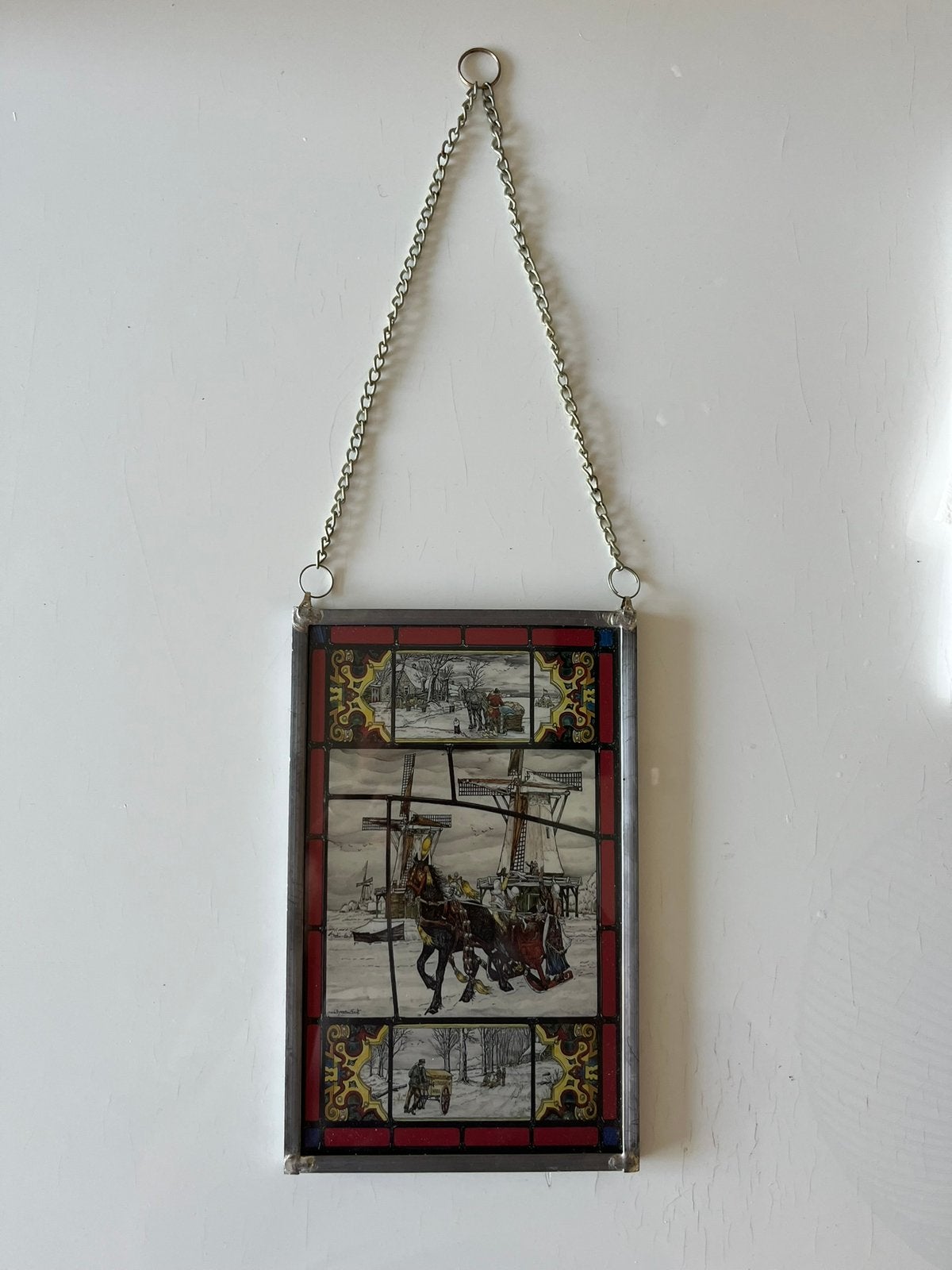 Glas in lood Fries paard, Ophalen of Verzenden