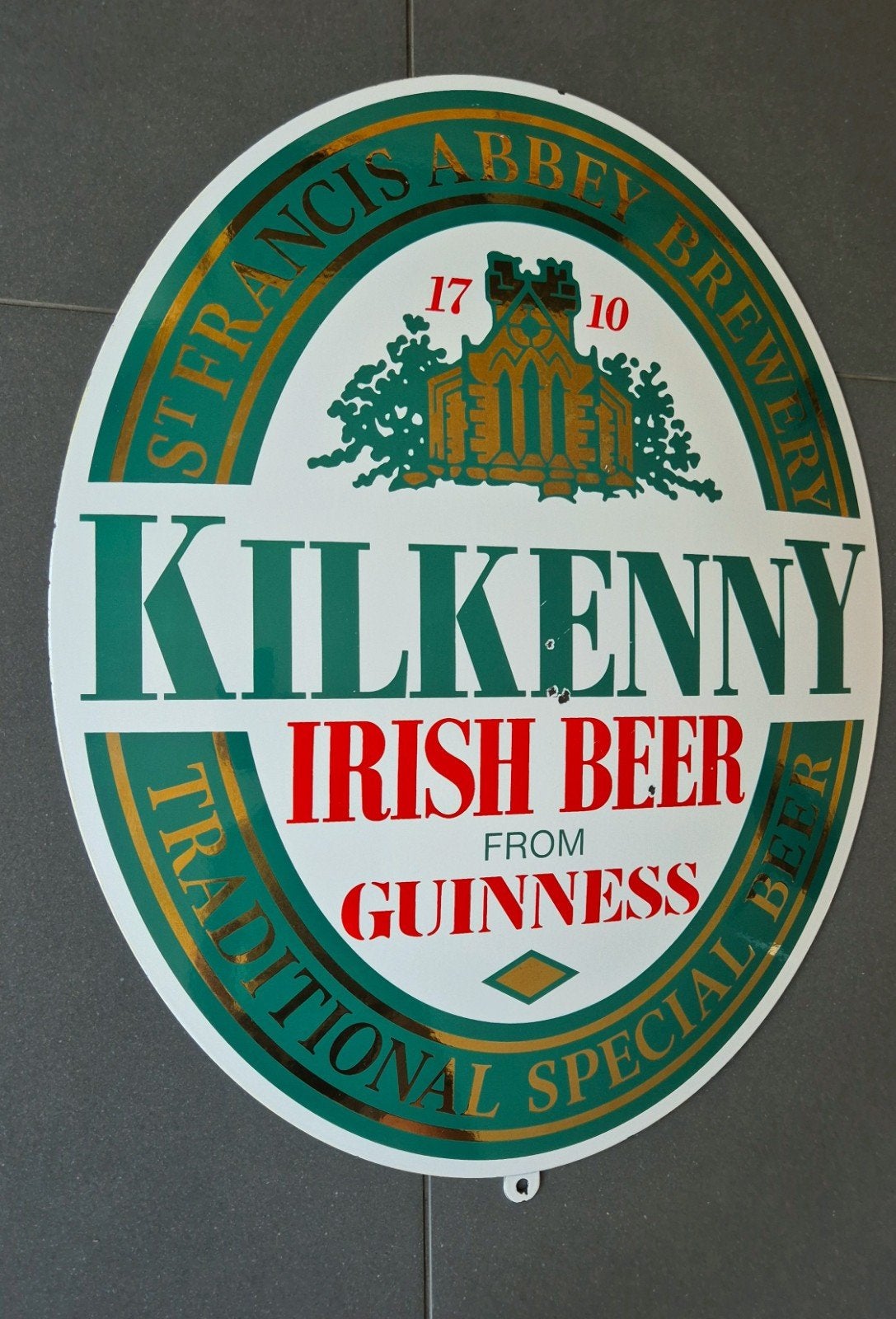 Kilkenny Emaille Reclame bord, Ophalen of Verzenden, Gebruikt, Reclamebord, Plaat of Schild, Overige merken