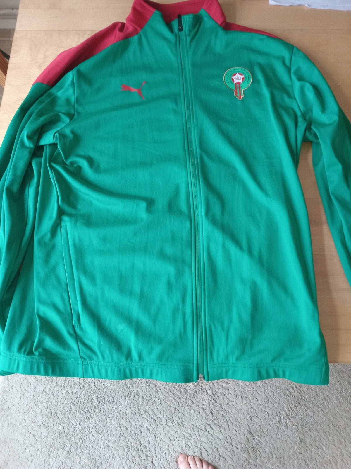 Puma Marokko Trainingsjack - Groen/Rood, Ophalen of Verzenden, Voetbal, Gedragen, Groen