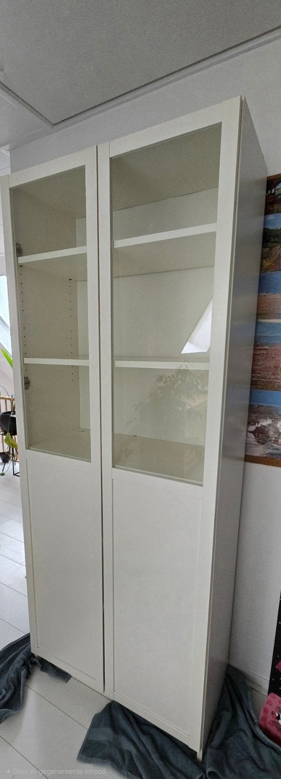 Ikea Billy boekenkast met glazen deuren, Ophalen, 50 tot 100 cm, 25 tot 50 cm, Gebruikt