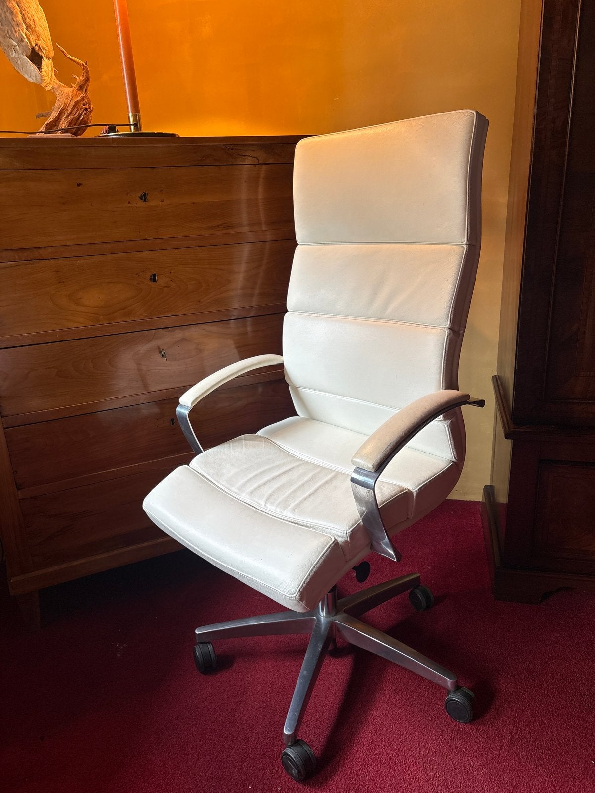 Witte Bureaustoel - Ergonomisch en Comfortabel, Huis en Inrichting, Ophalen, Gebruikt, Wit, ?