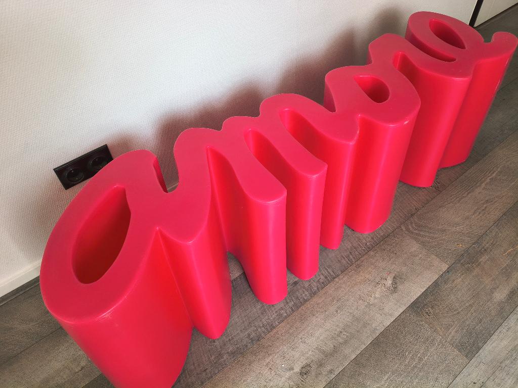 Slide Amore - bankje met verlichting - Giò Colonna Romano, Ophalen, Kunststof, Minder dan 75 cm, Design