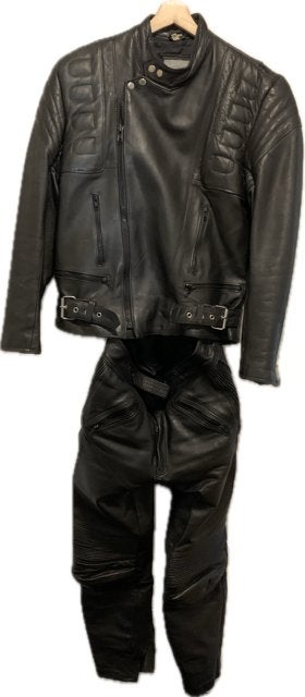 Motorpak maat 50, 2-delig, zwart leder, Motoren, Kleding | Motorkleding, Ophalen, Liberty, Tweedehands, Heren