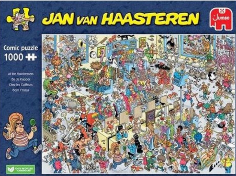 Jan van Haasteren bij de kapper, Hobby en Vrije tijd, Ophalen, 500 t/m 1500 stukjes, Gebruikt
