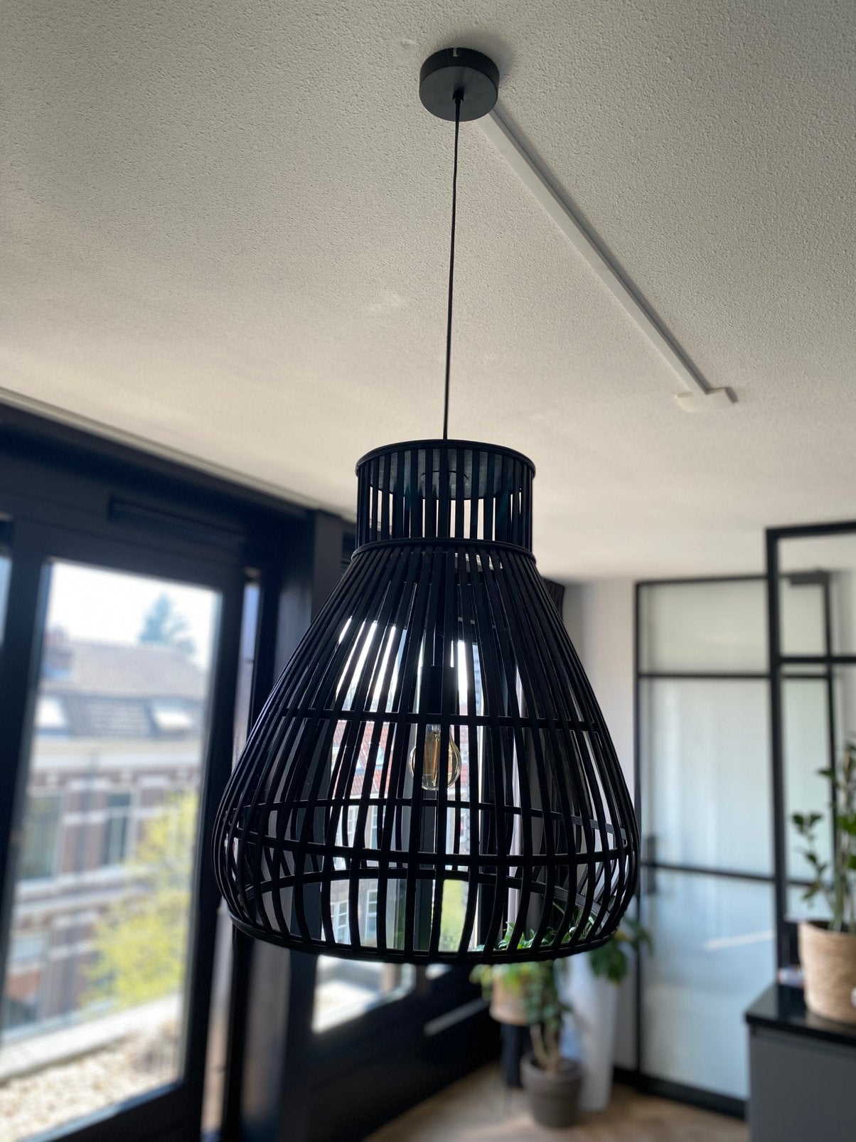 Karwei zwarte hanglamp, Ophalen, Zo goed als nieuw, Minder dan 50 cm