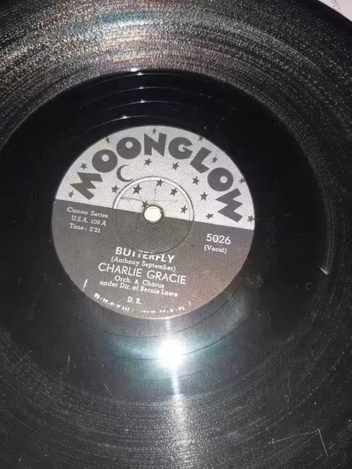 Charlie Gracie - Butterfly 78 toeren plaat, Ophalen of Verzenden, Gebruikt, 10 inch