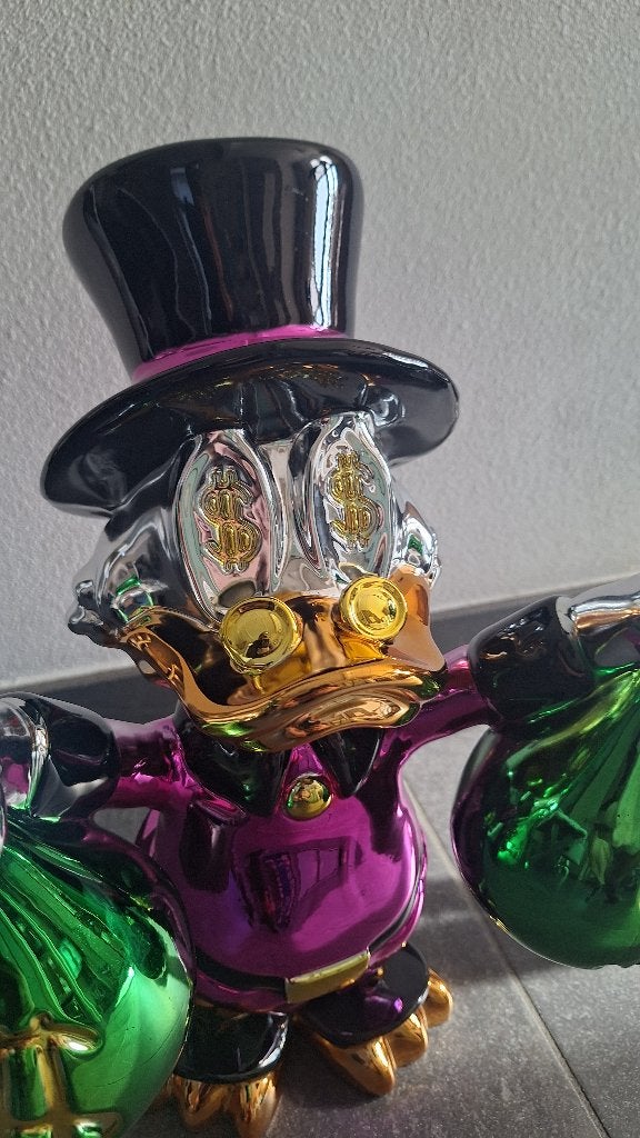 Mc Duck Scrooge beeld dinsney McDuck Dagobert Duck NIEUW!, Beeldje of Figuurtje, ., Nieuw, Ophalen of Verzenden