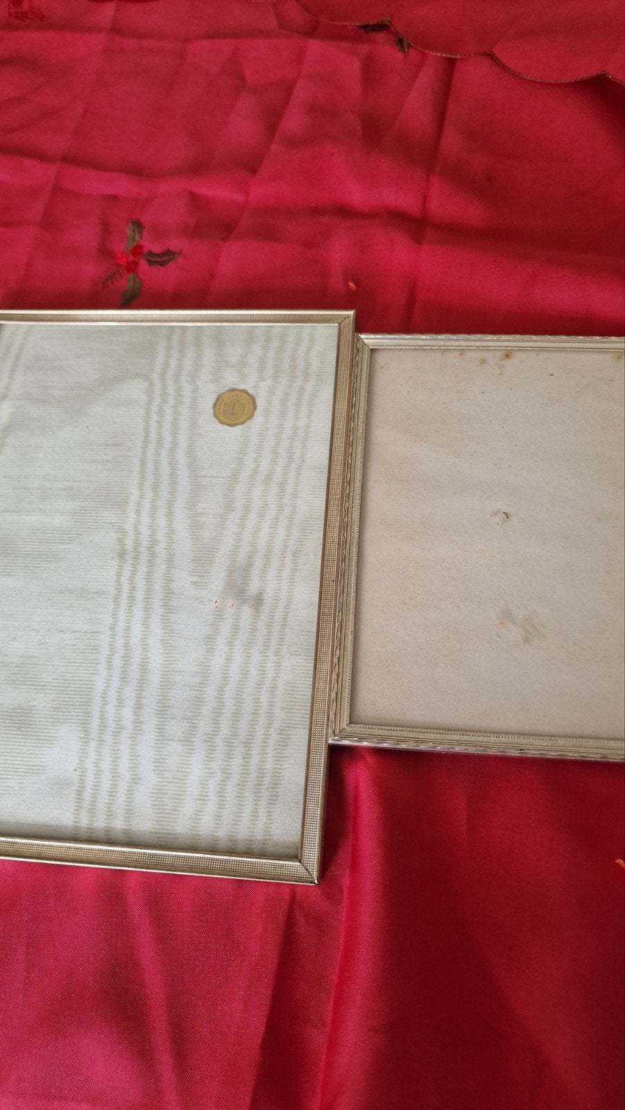 2vintage foto lijste de grote is met bol glas, Ophalen of Verzenden, Glas