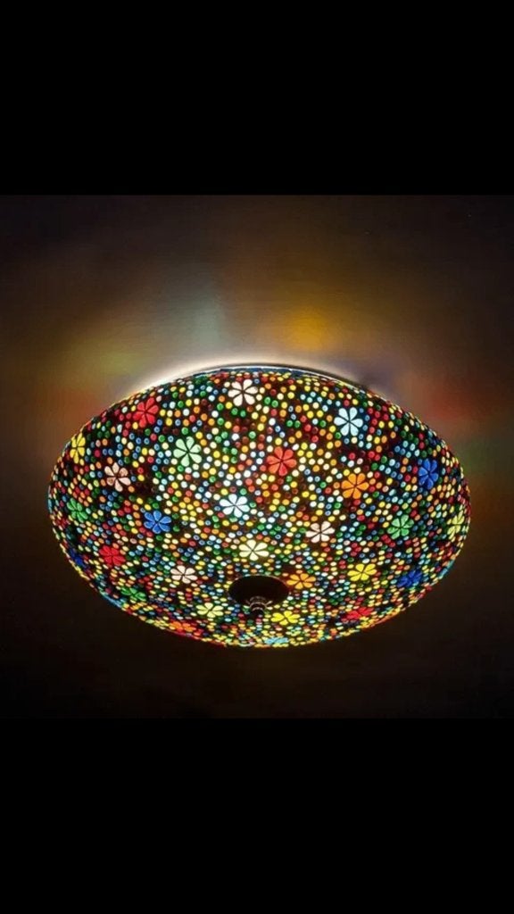 Oosterse mozaïek plafonnière en wandlamp, Ophalen of Verzenden, Nieuw, Steen/keramiek