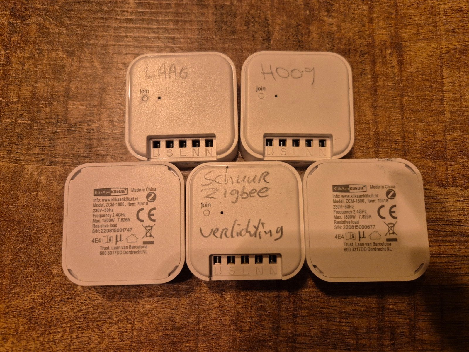 Kikaanklikuit Zigbee inbouwschakelaars (5 stuks), Ophalen of Verzenden, Zo goed als nieuw