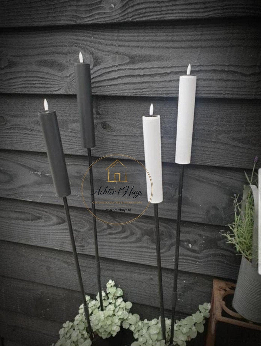 Solar tuin fakkel  - fakkels zwart - verlichting  - tuin, Ophalen, Nieuw, Zonne-energie