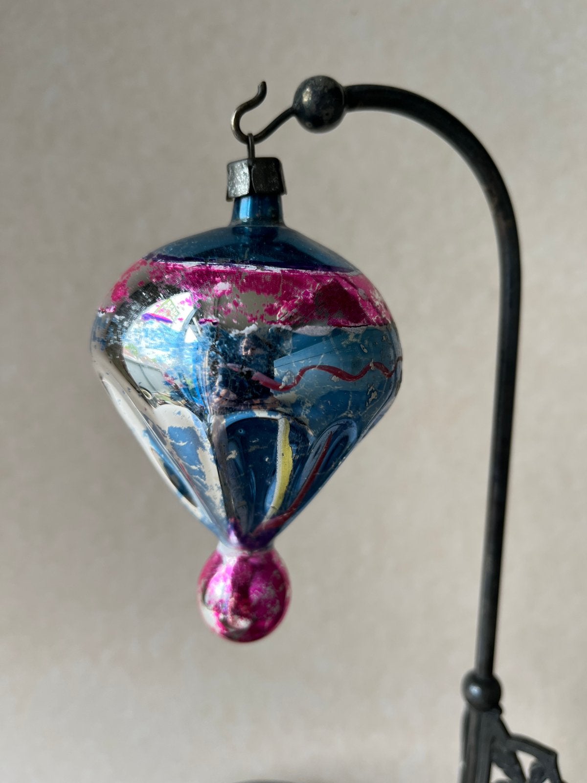 Oude glazen kerstbal (nr 79), Gebruikt, ., Ophalen of Verzenden, .