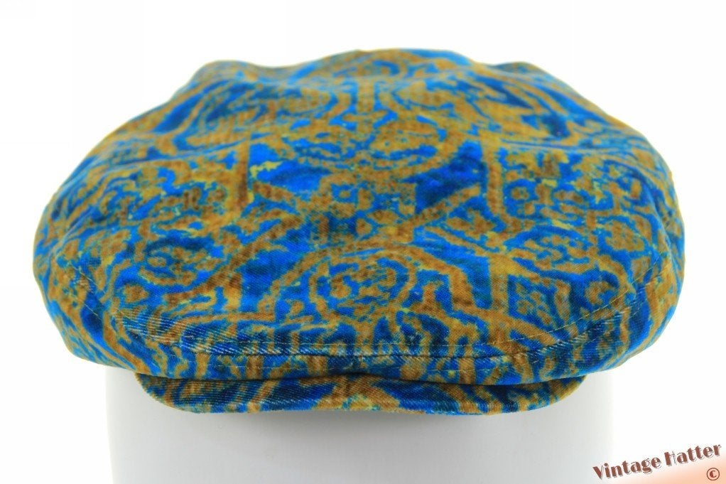 Platte pet Stetson Driver turkoise blauw fluweel nieuw 56 57, Stetson, Nieuw, Ophalen of Verzenden, Pet