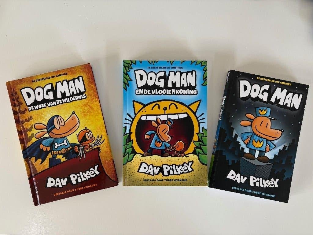 Drie leuke Dog Man-boeken te koop!, Ophalen of Verzenden, Zo goed als nieuw, Dav Pilkey, Fictie algemeen