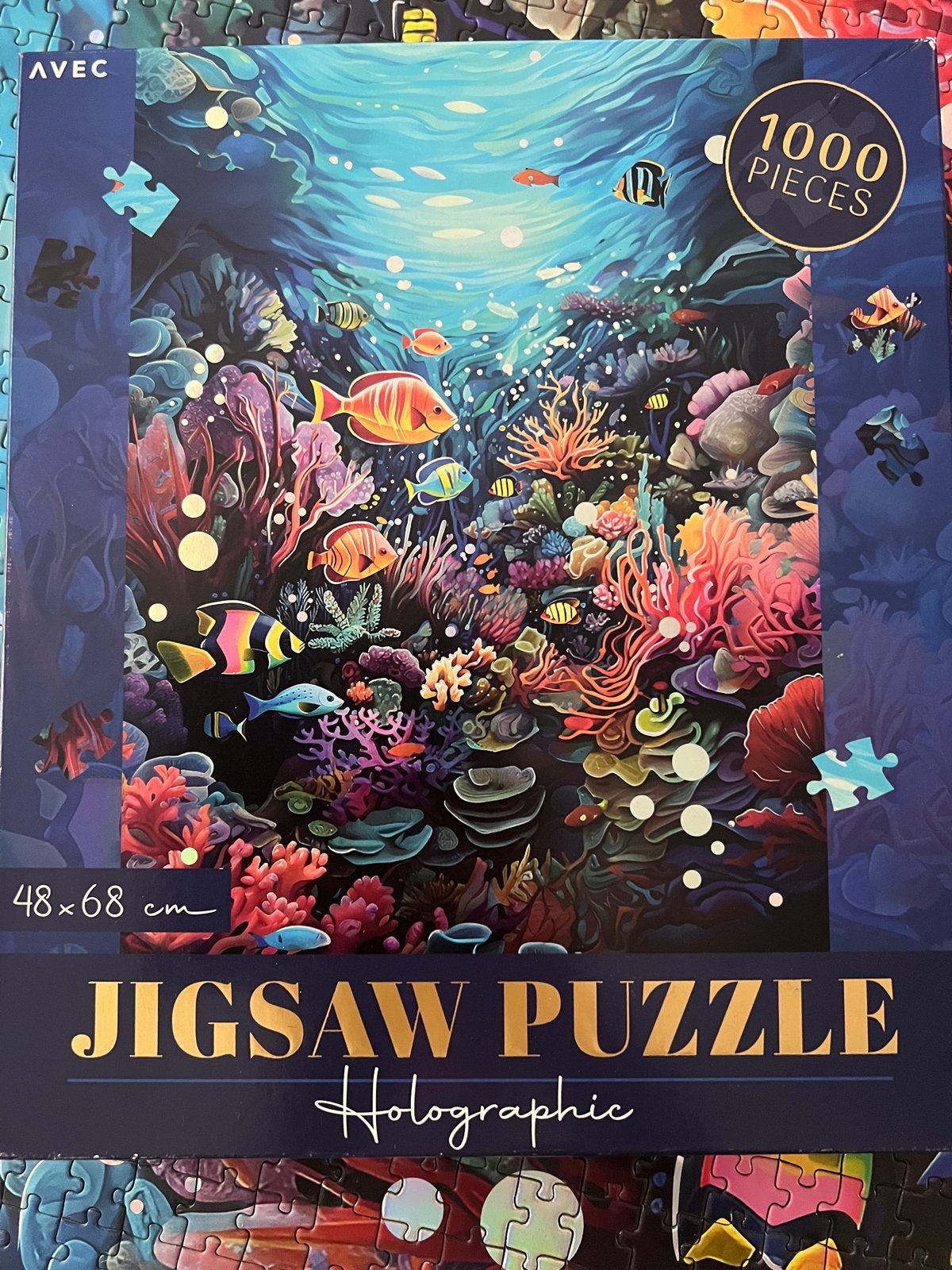Holografische Legpuzzel Onderwaterwereld 1000 Stukjes, Ophalen of Verzenden, 500 t/m 1500 stukjes, Zo goed als nieuw, Legpuzzel
