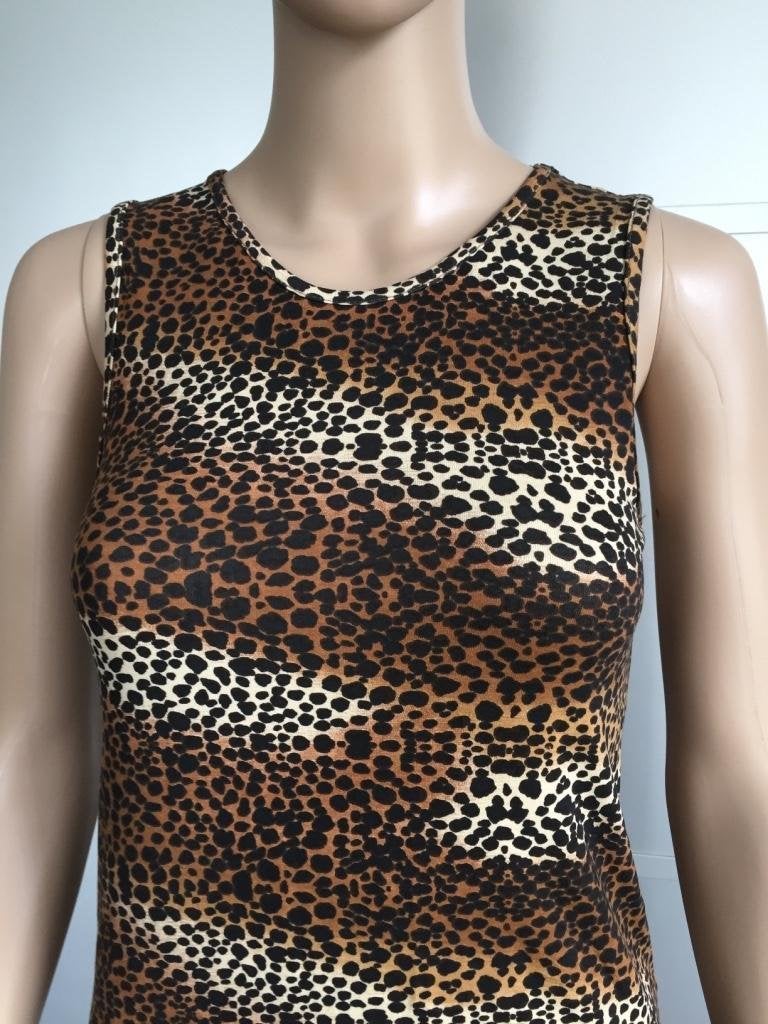 B357 Miss Grant jurk zwart/bruin kort Maat 36=S jurkje, Kleding | Dames, Jurken, Bruin, Miss Grant, Ophalen of Verzenden, Zo goed als nieuw