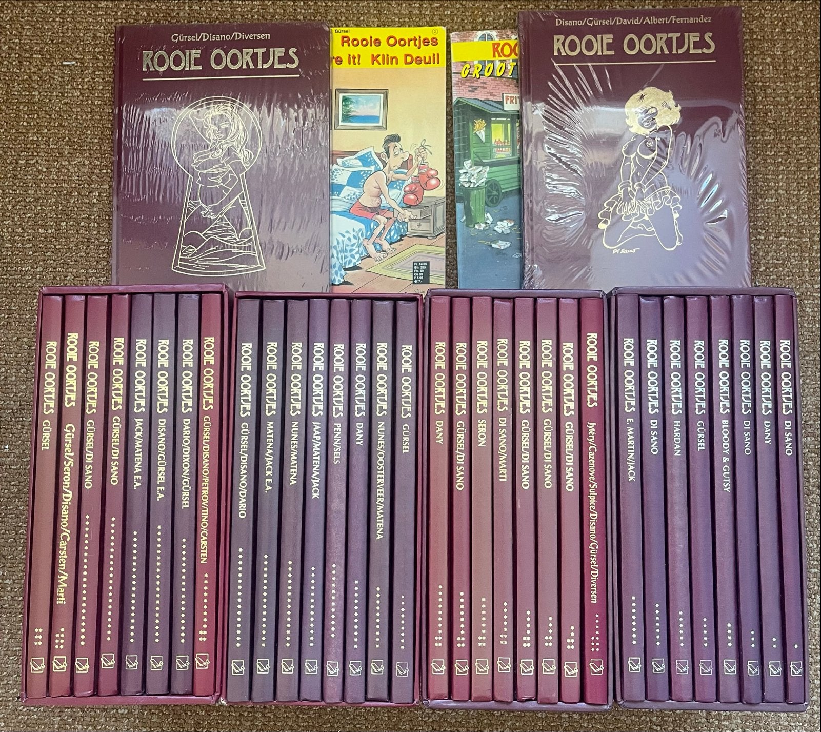 Complete serie Rooie Oortjes stripboeken - Diverse auteurs, Complete serie of reeks, Ophalen, Zo goed als nieuw
