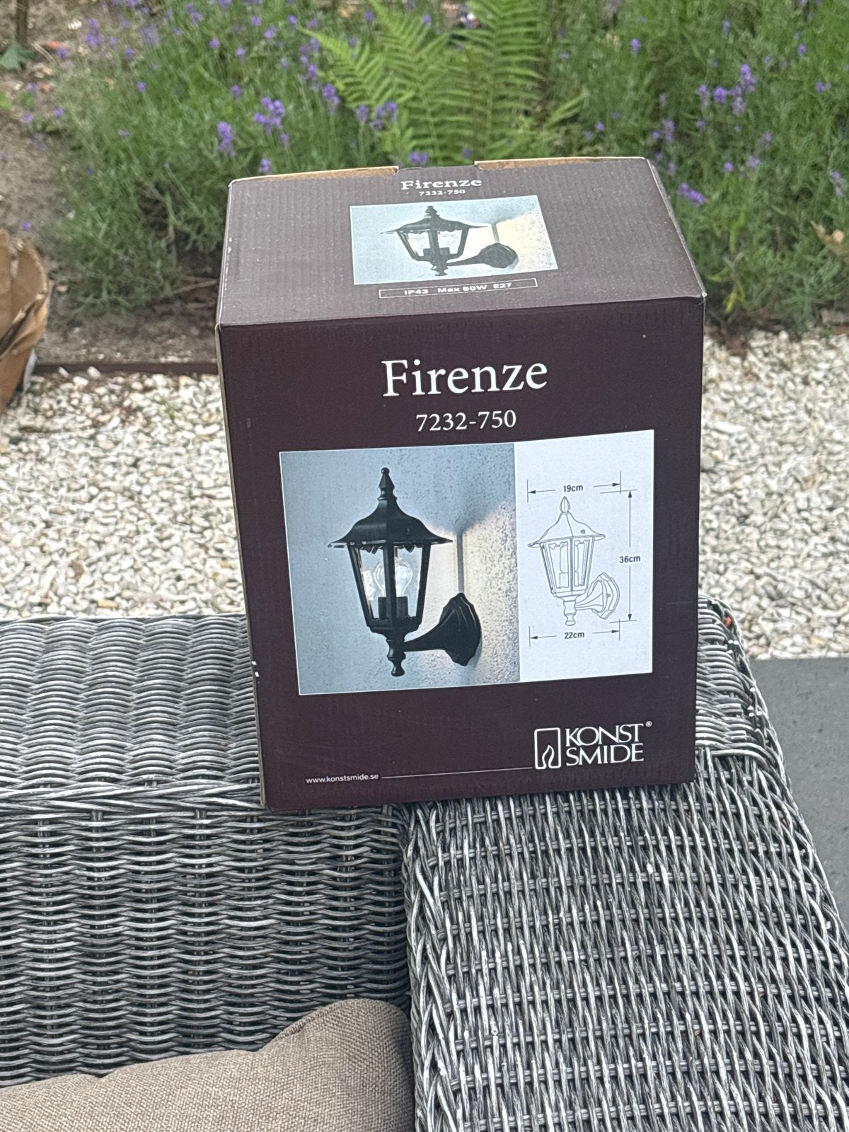 Konst Smide Firenze Buitenwandlamp 7232-750 Nieuw, Ophalen, Minder dan 50 watt, Wandlamp, Nieuw