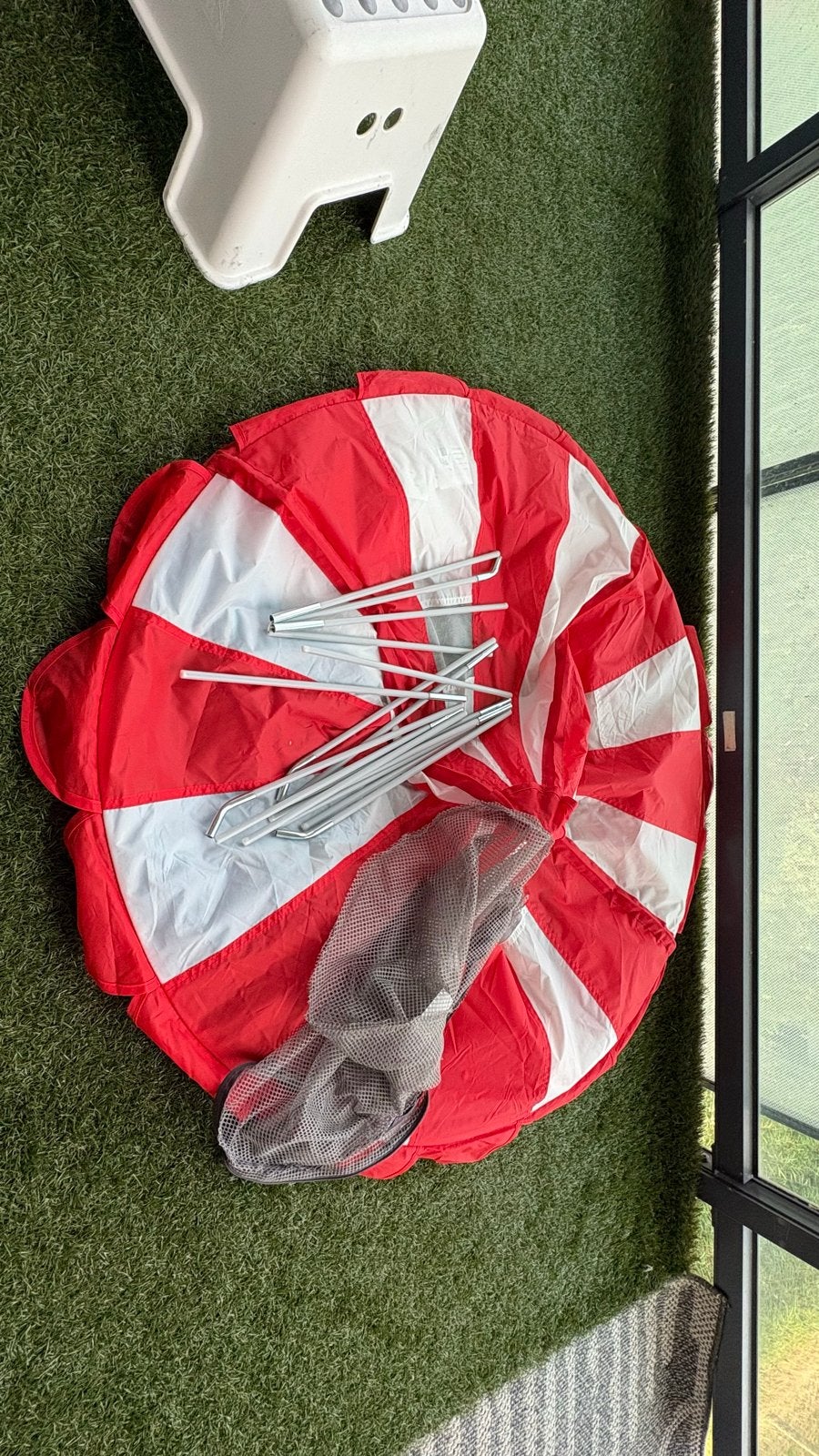 IKEA Cirkustält Kindertent Rood/Wit, Ophalen, Zo goed als nieuw, Overige materialen