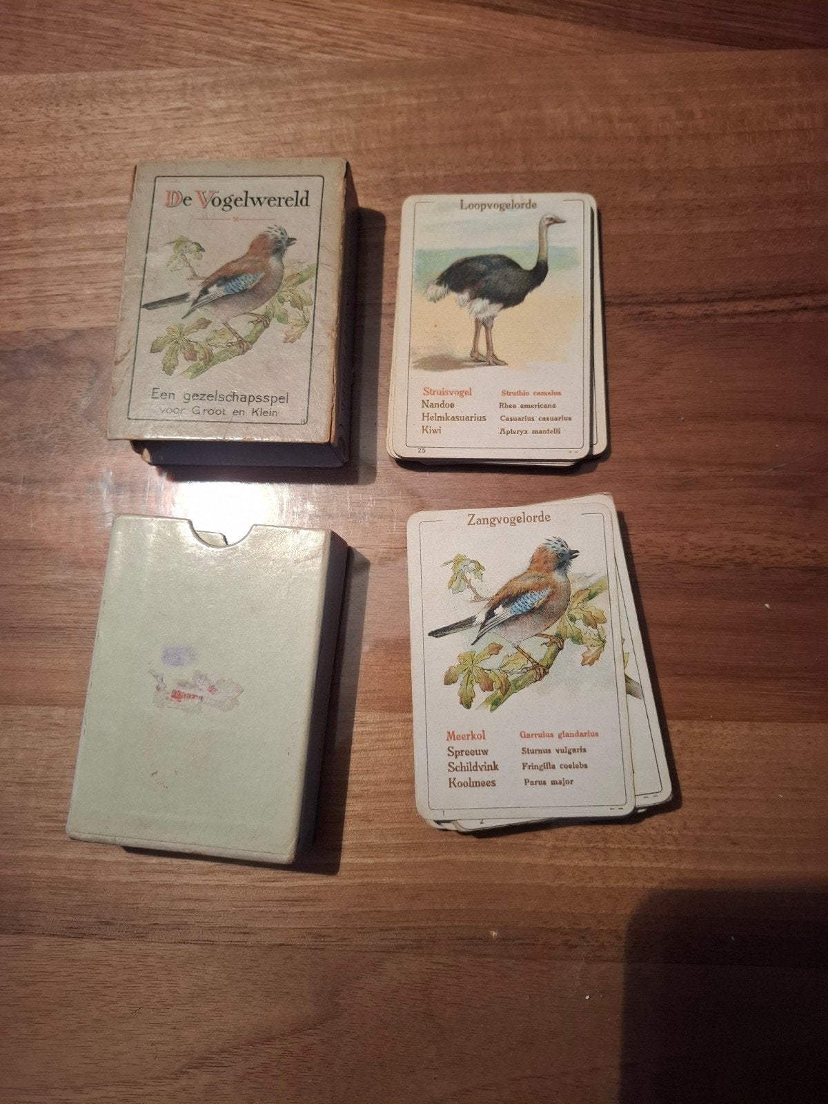 Antiek Kwartet 'De Vogelwereld' J.W. Spear & Söhne (ca. 1920, Ophalen of Verzenden, Gebruikt