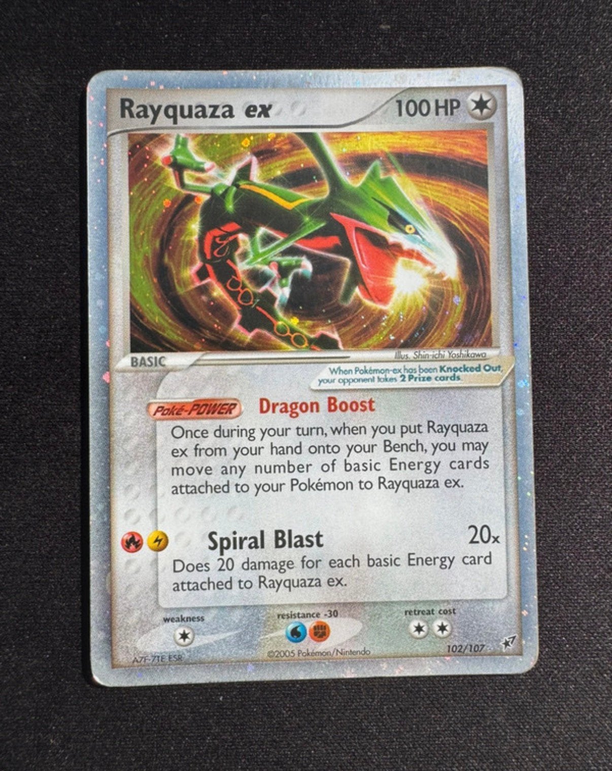 Rayquaza EX Deoxys Ultra Rare 102, Ophalen of Verzenden, Zo goed als nieuw
