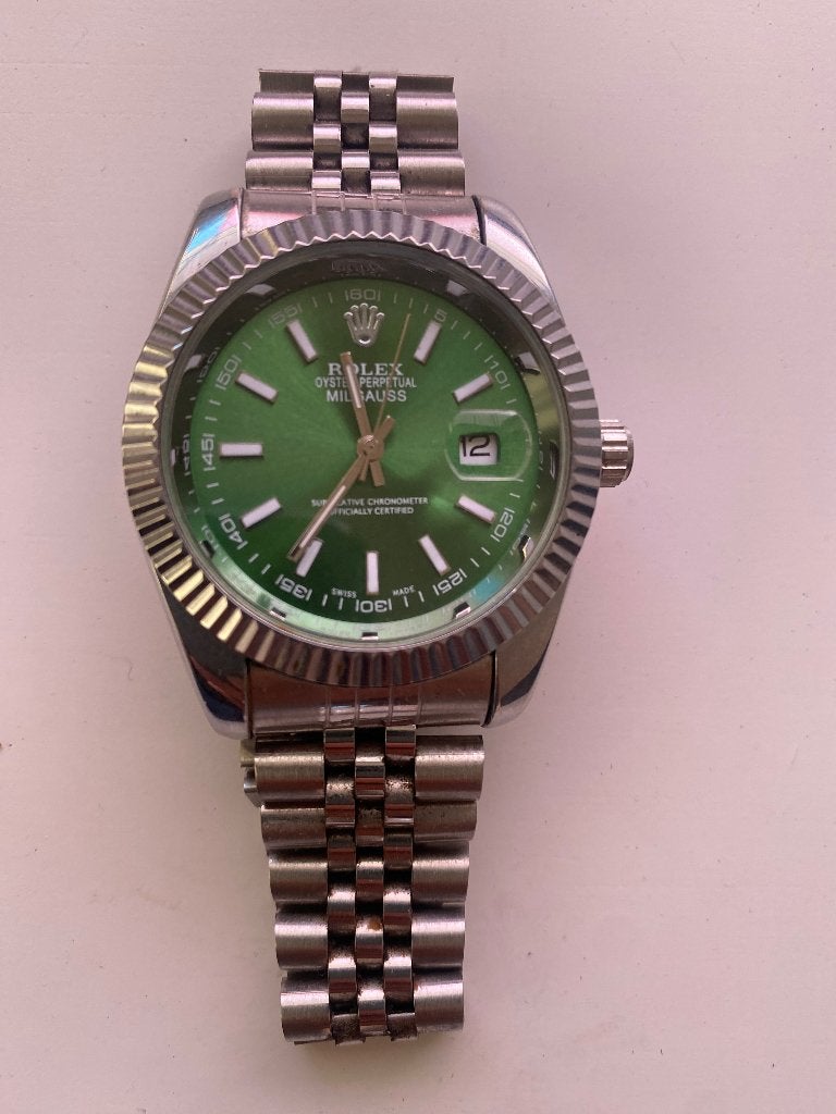 Rolex date just, Staal, Polshorloge, Ophalen of Verzenden, Zo goed als nieuw