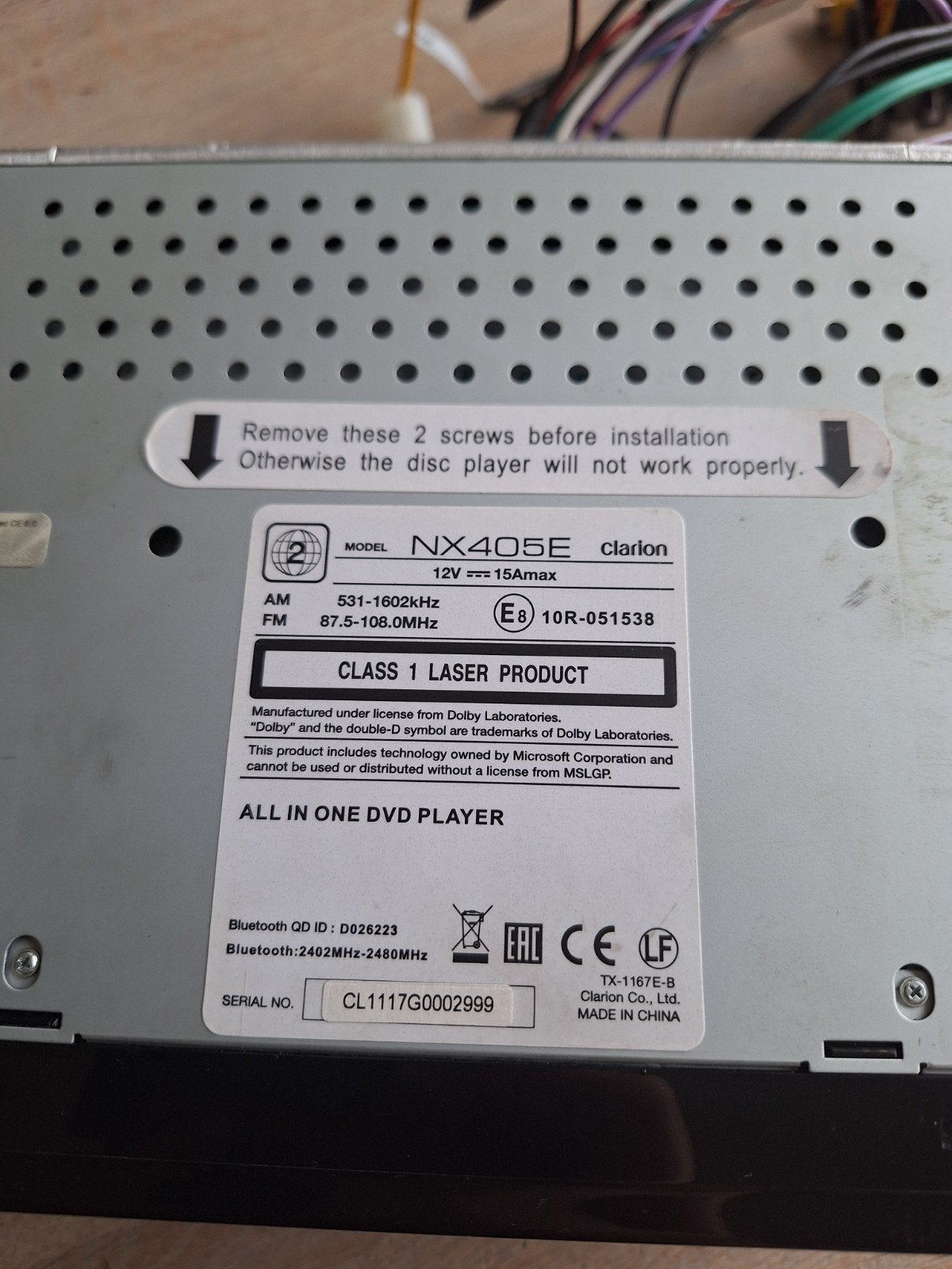 Clarion NX405E All in one DVD player voor Fiat Ducato Camper, Auto-onderdelen, Ophalen of Verzenden, Gebruikt, Fiat