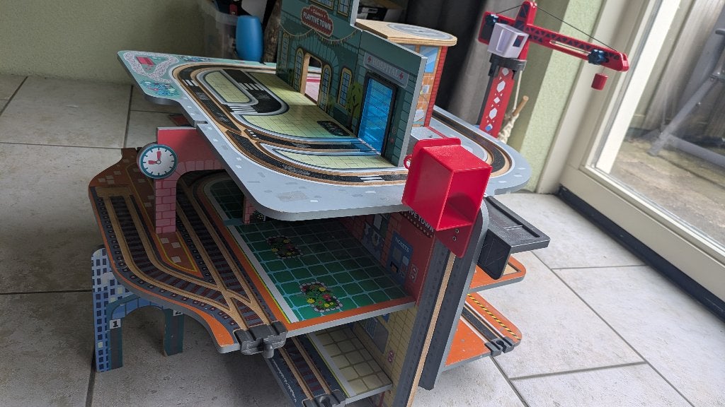 Treinstation houten treinbaan, Kinderen en Baby's, Speelgoed | Houten speelgoed, Ophalen, Gebruikt, Overige typen