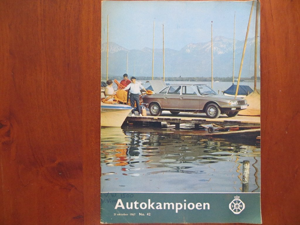 Autokampioen 42 1967 Volkswagen 1500 Sportomatic, Vauxhall, Ophalen of Verzenden, Zo goed als nieuw, Volkswagen
