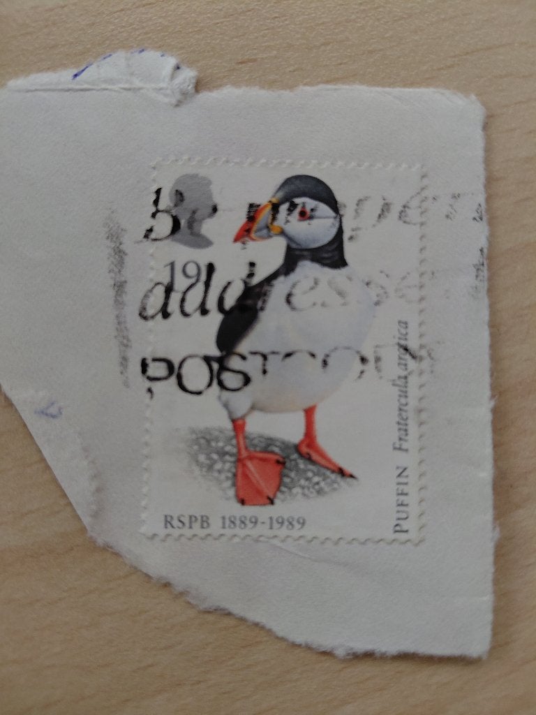 Engeland vogel puffin papegaaiduiker, Verzenden, Gestempeld