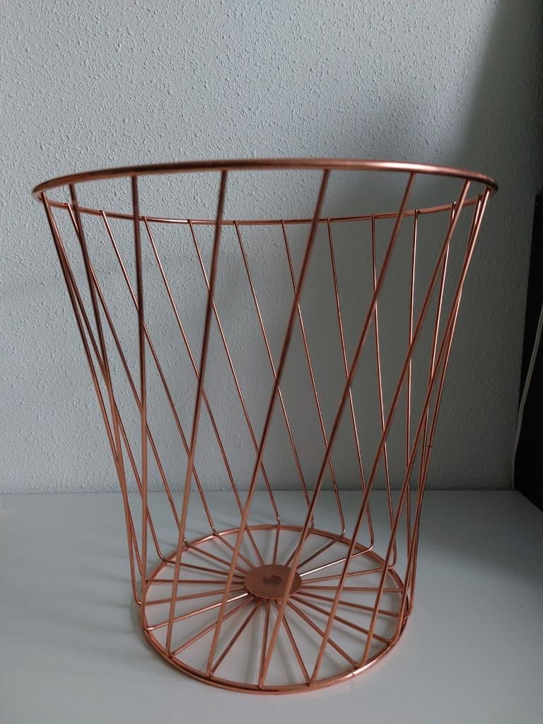 Roségouden draadmand - Stijlvol en veelzijdig, Overige materialen, Mand, Rond, Ophalen of Verzenden