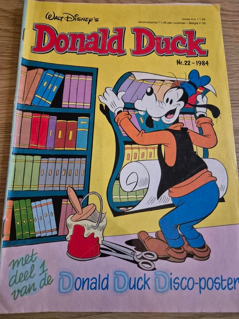 Donald Duck Weekblad Nr. 22 - 1984 Met Disco-poster vintage, Boeken, Gelezen, Ophalen of Verzenden, Walt Disney, Eén stripboek