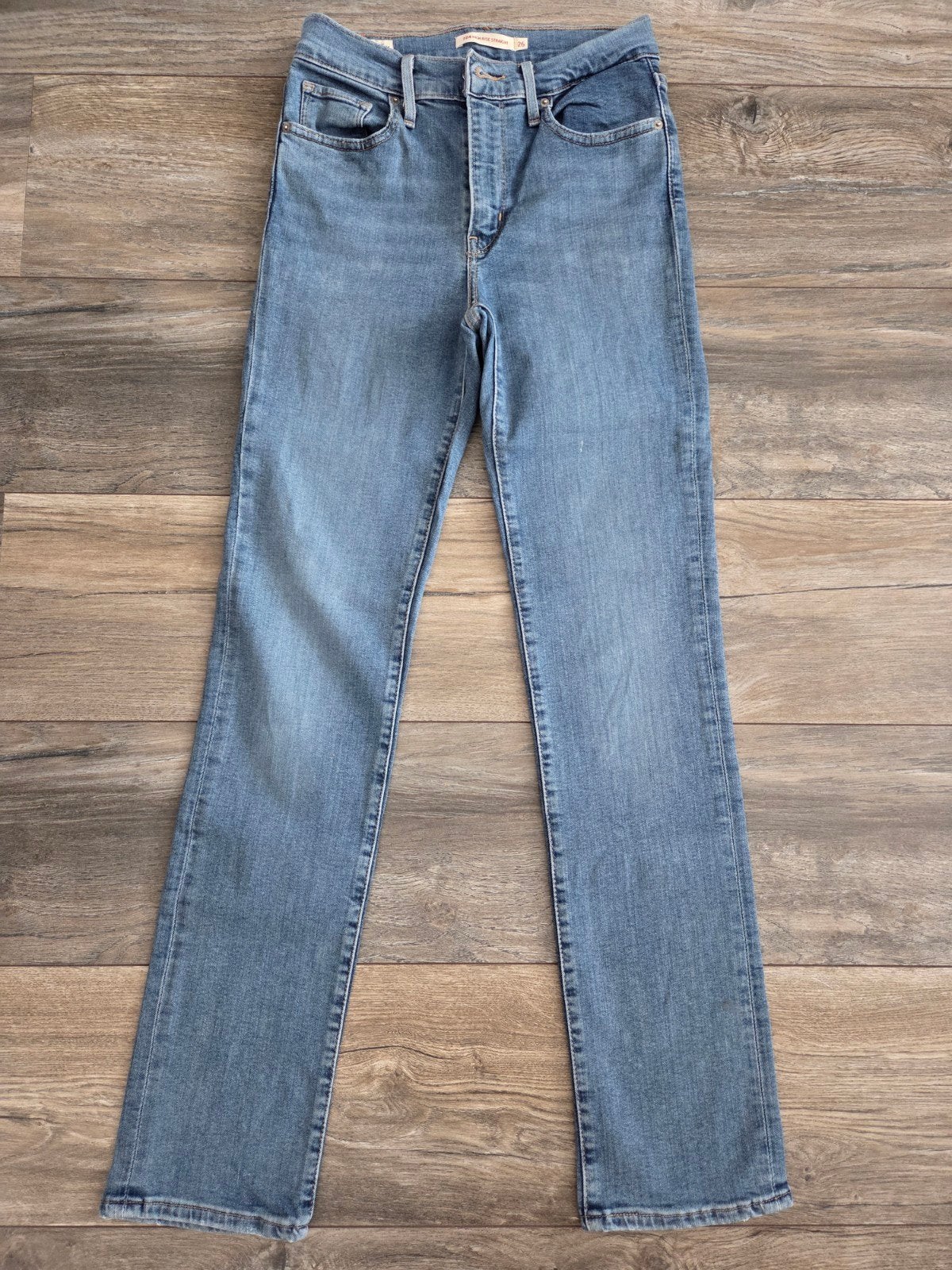Levi spijkerbroek / jeans / maat 26, Blauw, Ophalen of Verzenden, W27 (confectie 34) of kleiner, Gedragen