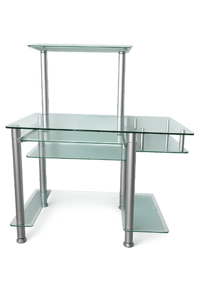 Glazen computer bureau, Ophalen, Gebruikt, 55 cm, Computerbureau