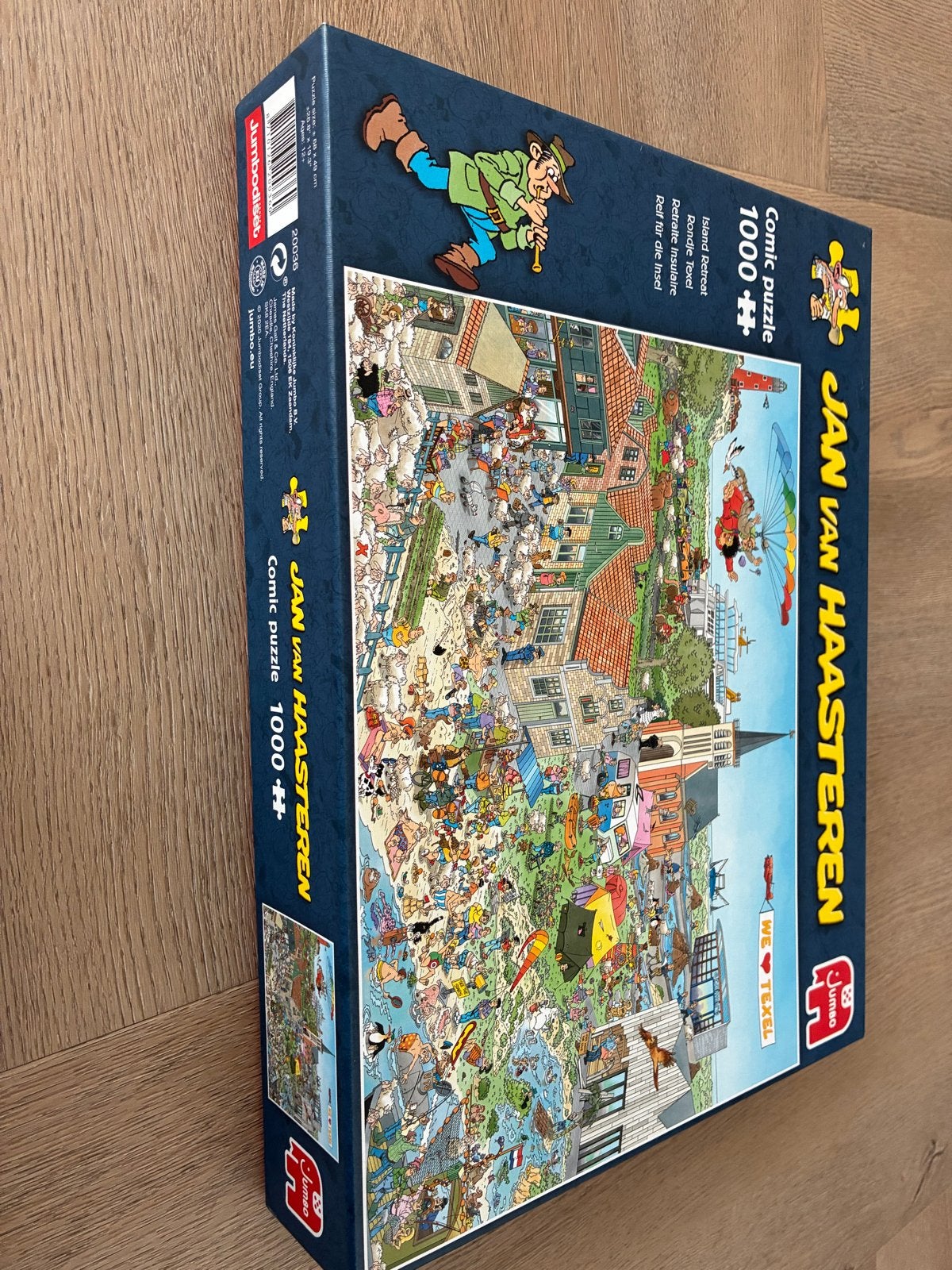 Jan van Haasteren Comic Puzzel - rondje Texel 1000 stukjes, Ophalen of Verzenden, 500 t/m 1500 stukjes, Zo goed als nieuw, Legpuzzel
