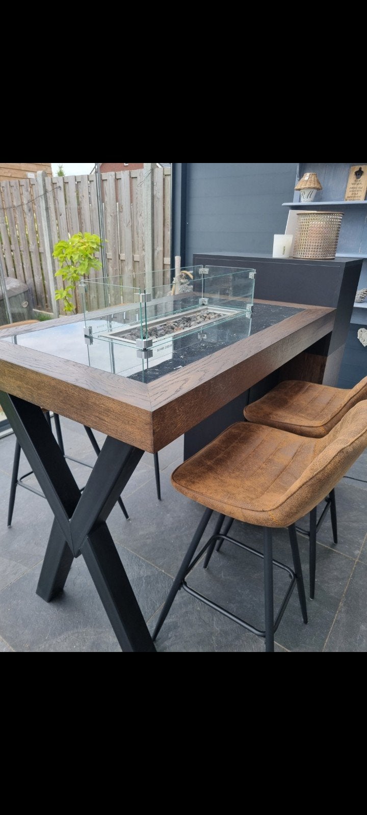 Bartafel met vuurhaard, Ophalen, Gebruikt