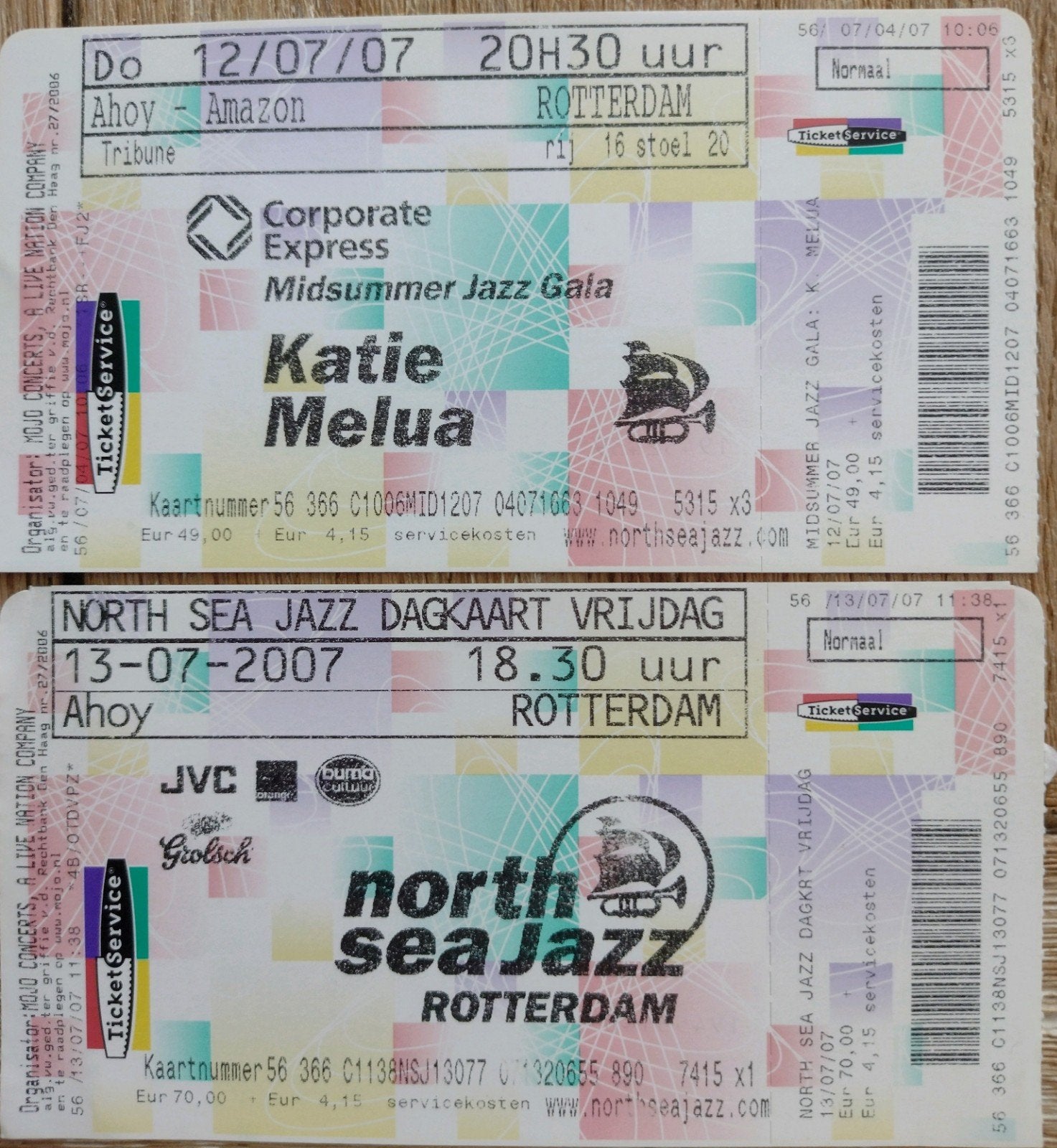 Katie Melua 2 x ongebruikte oude concertkaartjes, Verzamelen, Ophalen, Zo goed als nieuw, Foto of Kaart