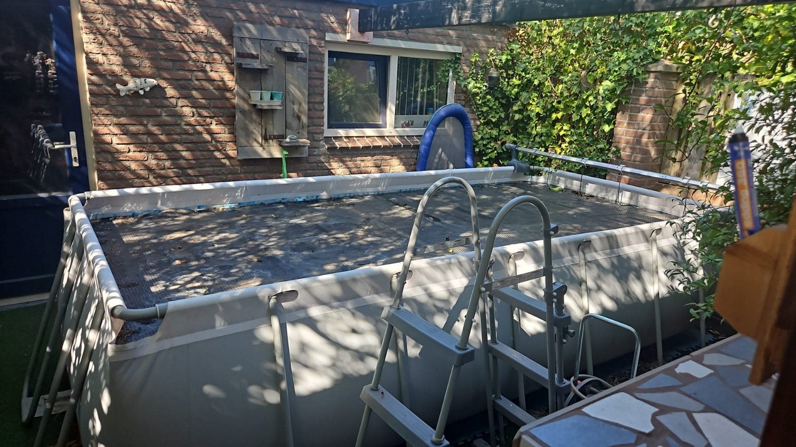 Superdik Compleet verwarmd zwembad, Tuin en Terras, Ophalen, 200 tot 300 cm, Zo goed als nieuw, Rechthoekig