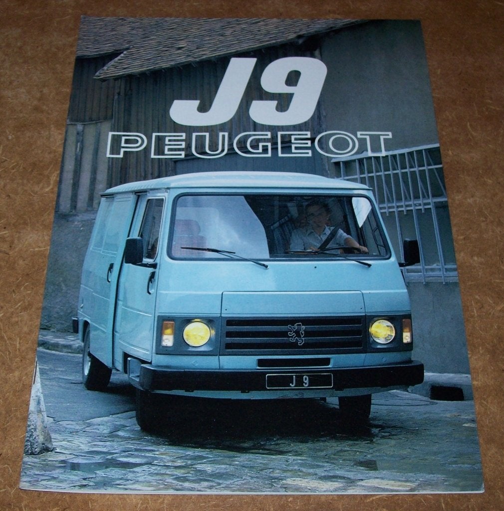 brochure Peugeot J9 modellen 1980, Ophalen of Verzenden, Zo goed als nieuw, Peugeot