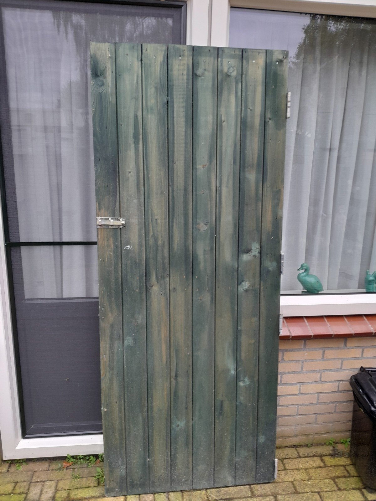 Houten deur van Douglas hout, Ophalen, Gebruikt, 80 tot 100 cm, Buitendeur