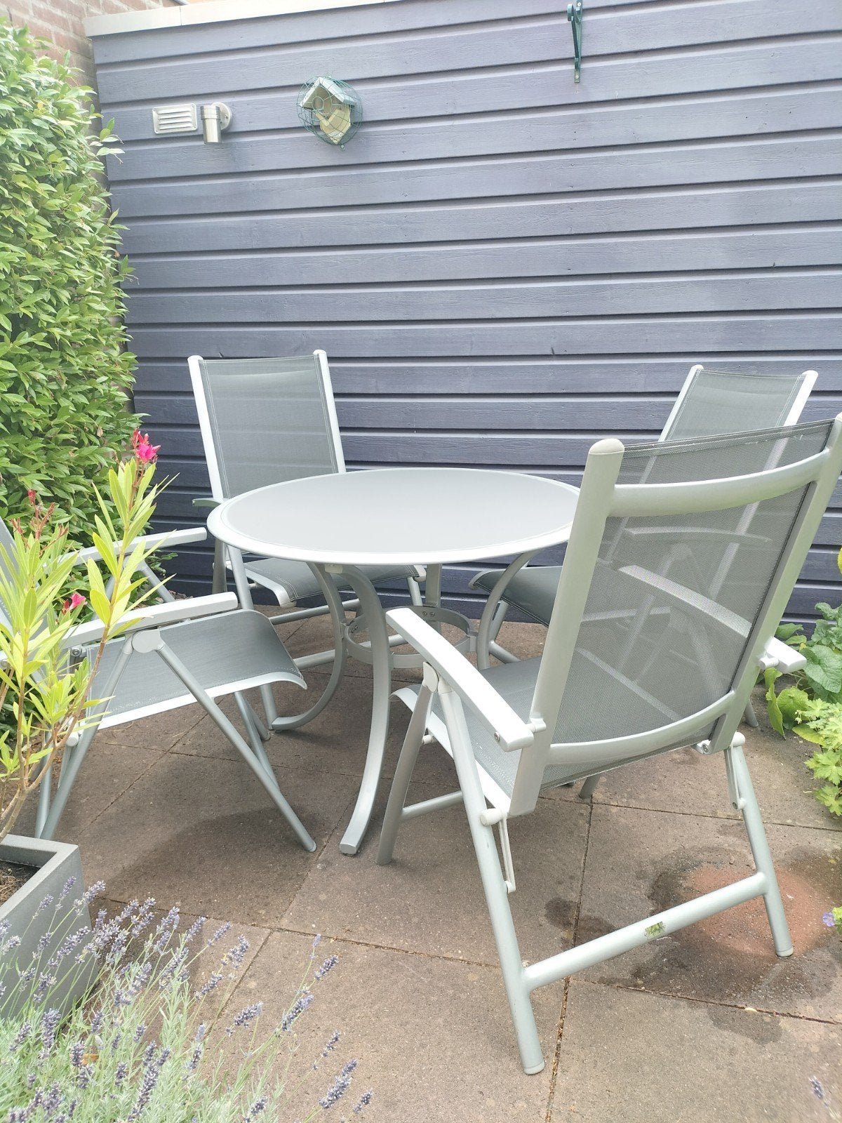 Tuinset: Tafel met 4 opklapbare tuinstoelen, Ophalen