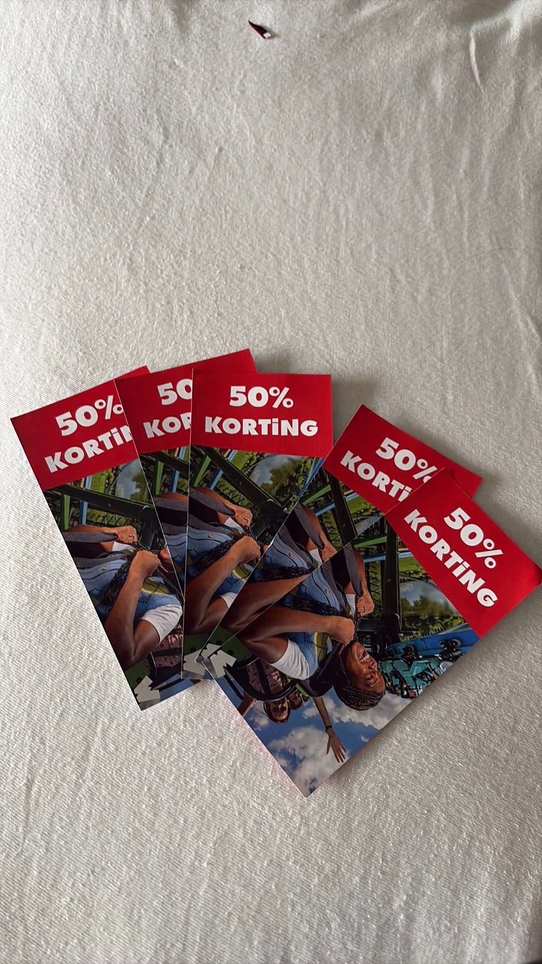 5 kaartjes 50% korting Walibi tot 30 september!, Drie personen of meer, Kortingskaart