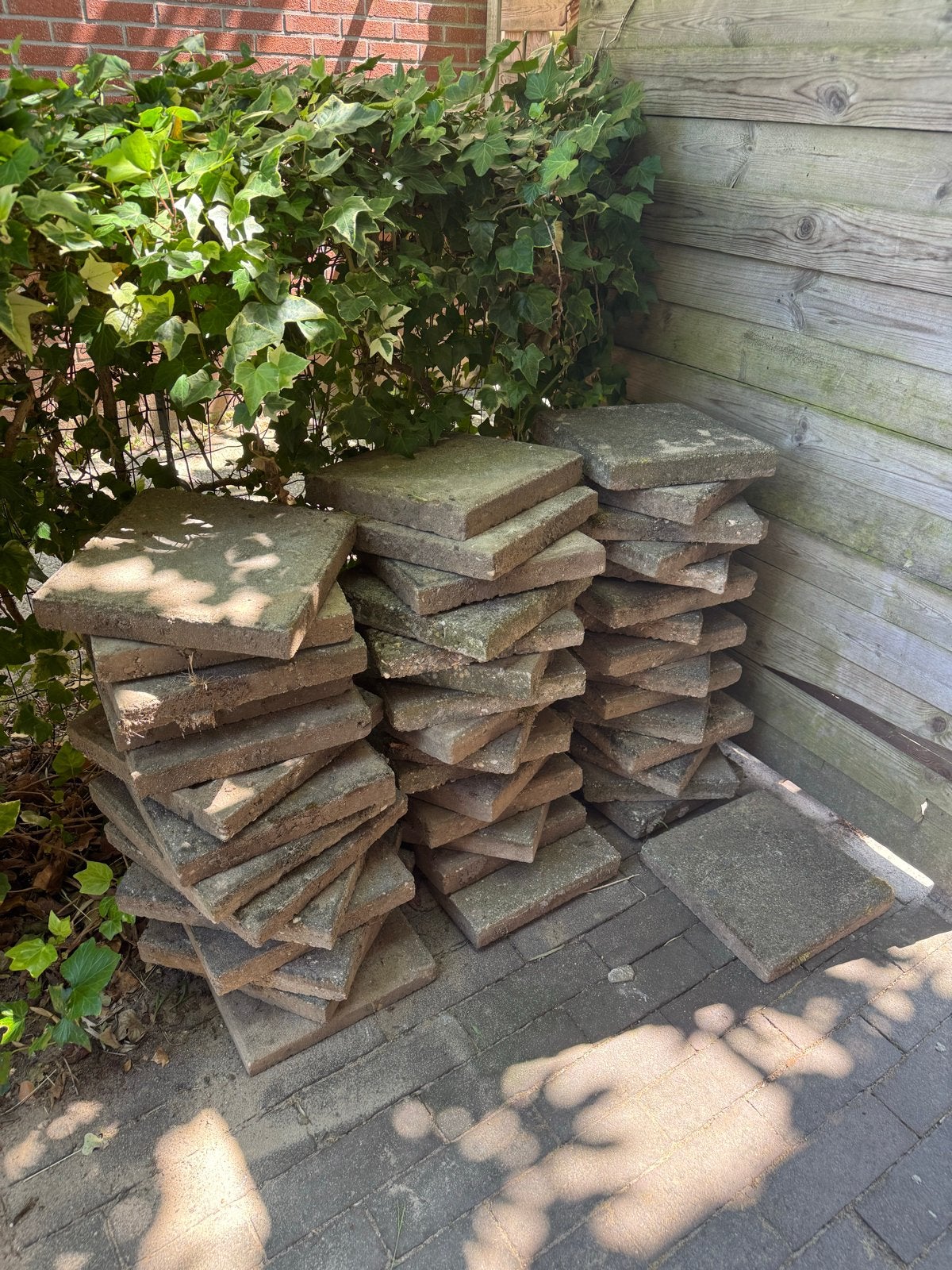 Gebruikte terrastegels, beton, ca. 10 m², Ophalen, Gebruikt, 10 m² of meer, Beton