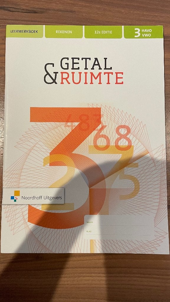 Wiskunde Getal en ruimte havo 3 leerwerkboek, Boeken, Ophalen of Verzenden, Nieuw, HAVO, Wiskunde A