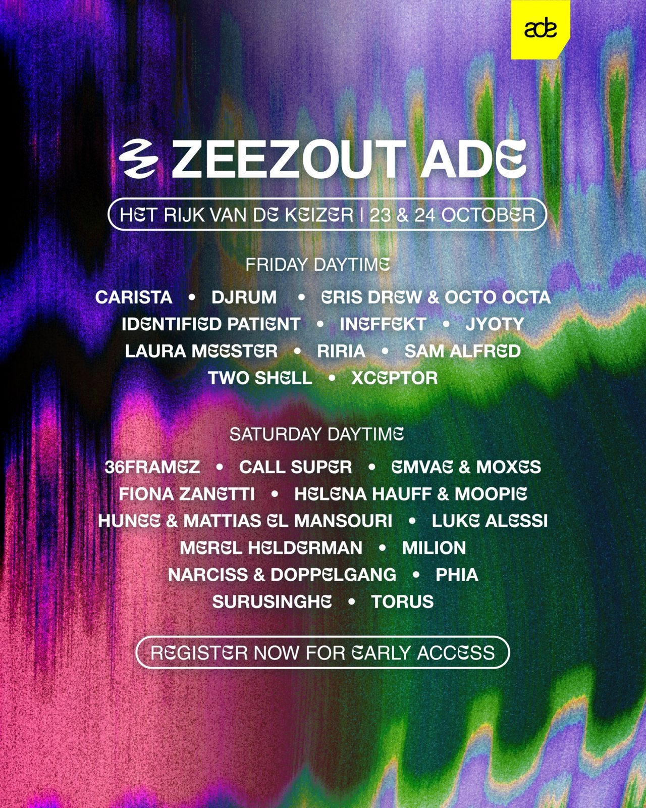 ZeeZout Saturday ADE 2026 - Daytime, Drie personen of meer