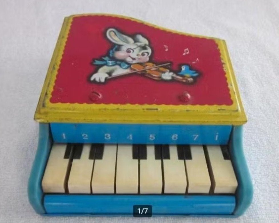 Oude blikken speelgoed piano UC 538 made in China., Antiek en Kunst, Antiek | Speelgoed, Ophalen of Verzenden