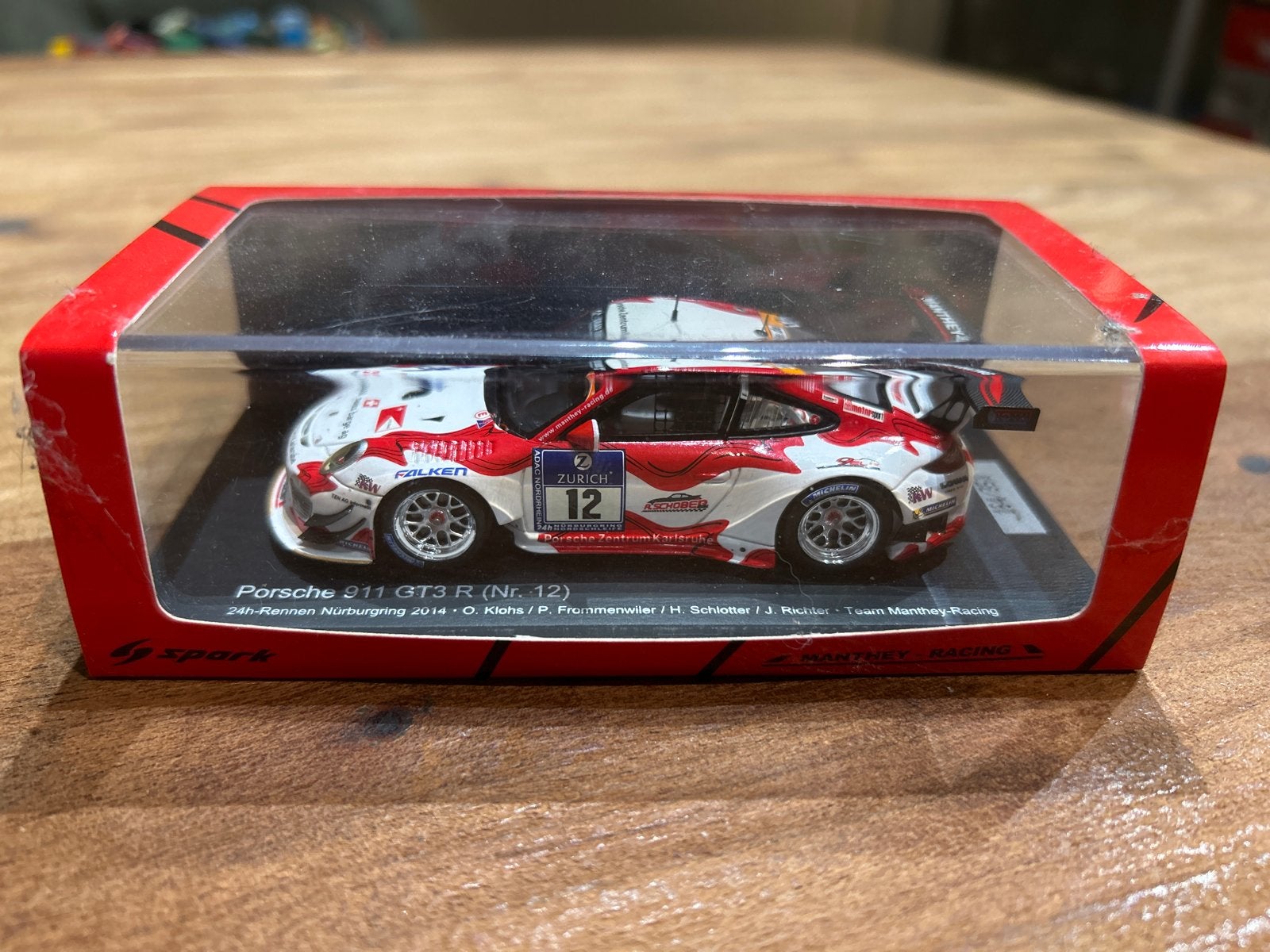 Porsche 911 GT3 R Spark 1:43 Limited Edition 2014, Overige merken, Auto, Geen, Geen