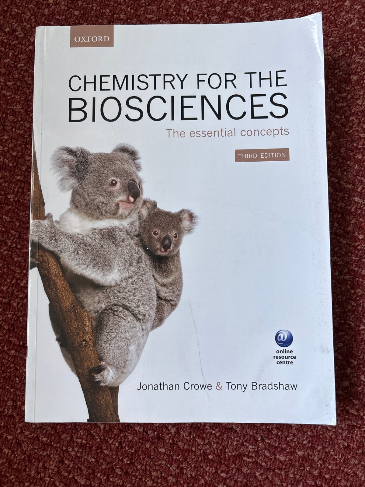 Chemistry for the Biosciences - Jonathan Crowe & Tony Bradsh, Boeken, Studieboeken en Cursussen, Ophalen of Verzenden, Beta, Zo goed als nieuw