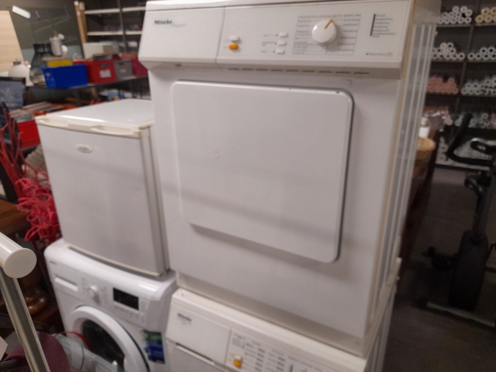 Miele wasmachine en droger set - Gebruikt, Witgoed en Apparatuur, Ophalen, 6 tot 8 kg, Gebruikt, Luchtafvoer
